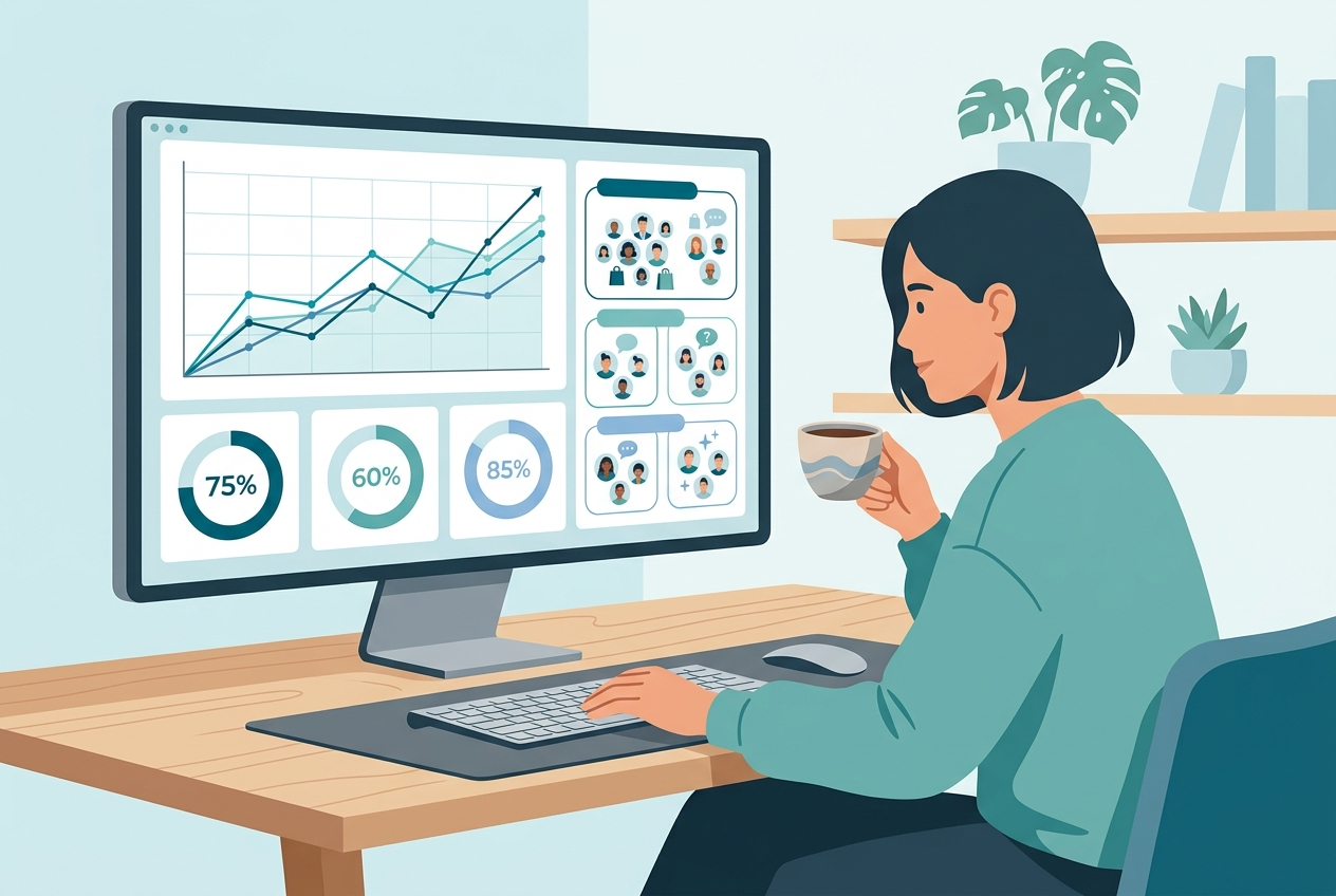 Customer retention metrics dashboard for small business